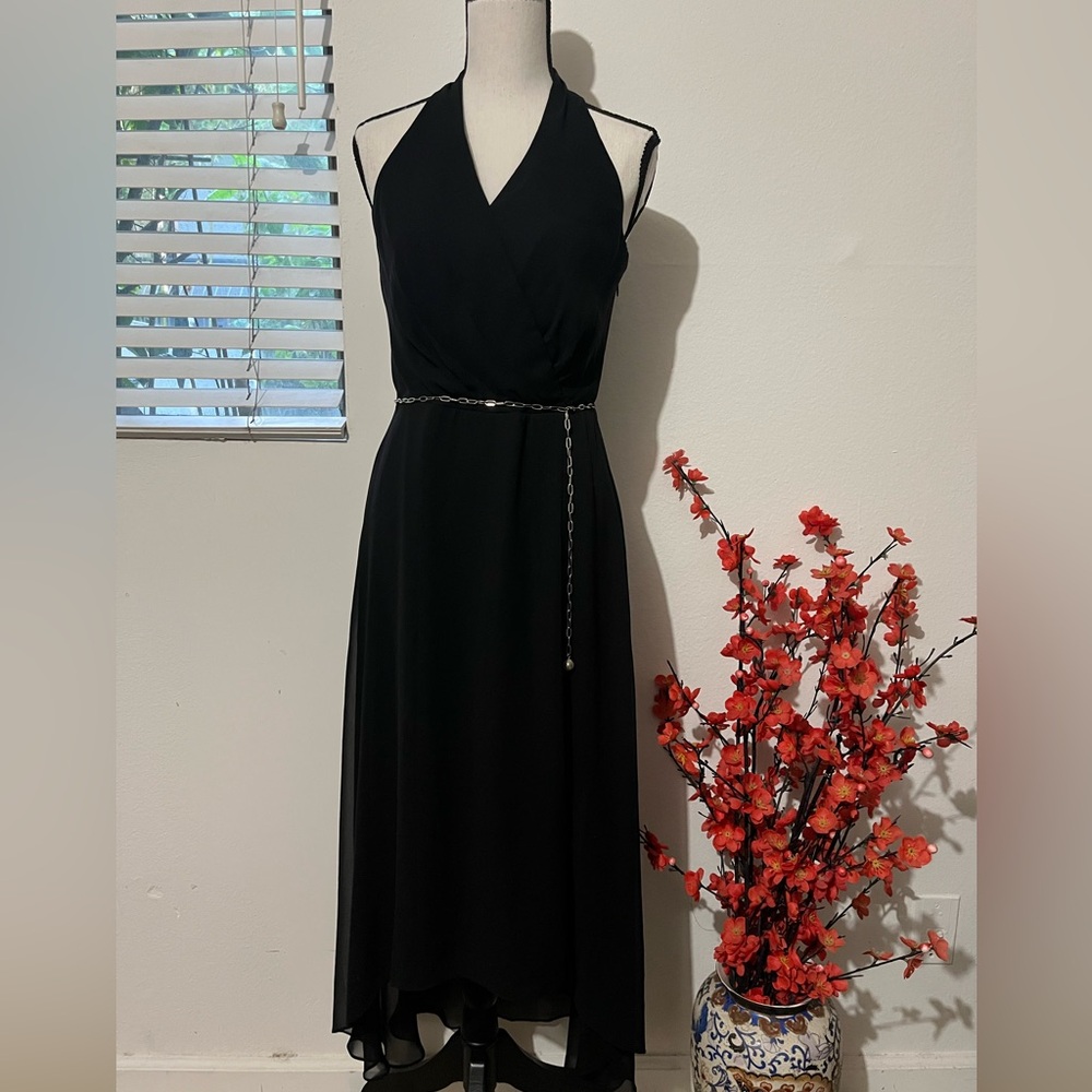 Chetta B Black High Low Dress
